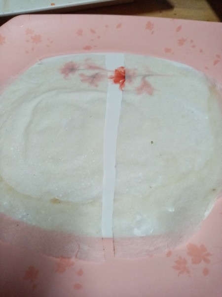 cutting wrapper in half