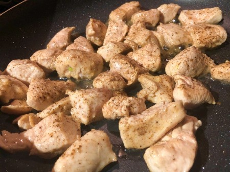 Seasoned Chicken in skillet