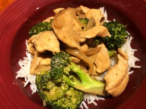 Creamy Chicken and Broccoli on rice