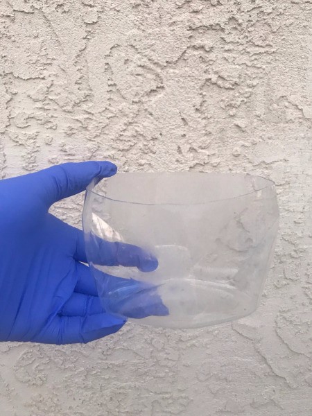 Repupose Mouthwash Container into a Planter - after trimming