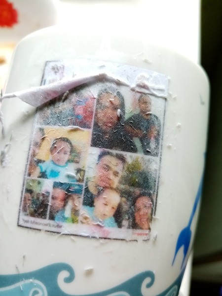 Photo Transfer Using White Glue - rub slowly until the photo is revealed