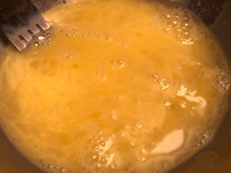mixing egg