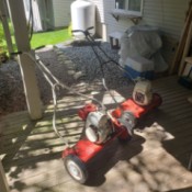 Restoring an Old Craftsman and a Moto Mower Reel Mowers - two gas powered reel mowers