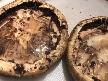 scrapped out Portobello Caps