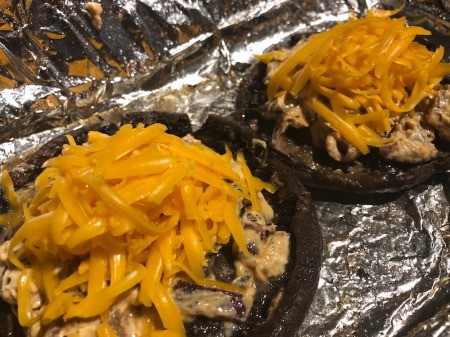 Cheese on Portobello Caps