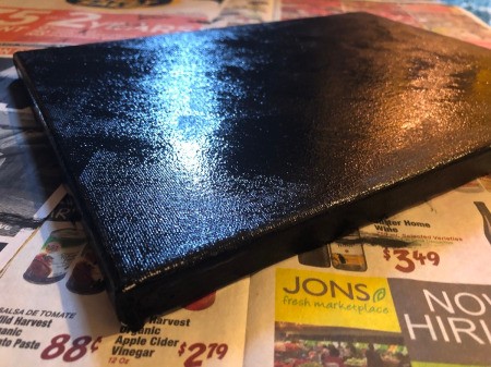 String Pull Abstract Painting - paint a nice thick layer and paint the sides