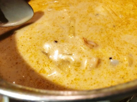 Coconut cream added to Soup