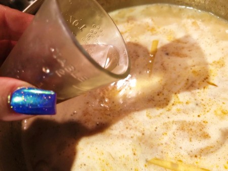 adding lime juice to Soup