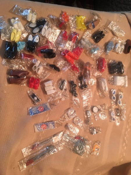 Information on Mattel Barbie Accessories - packages of accessories