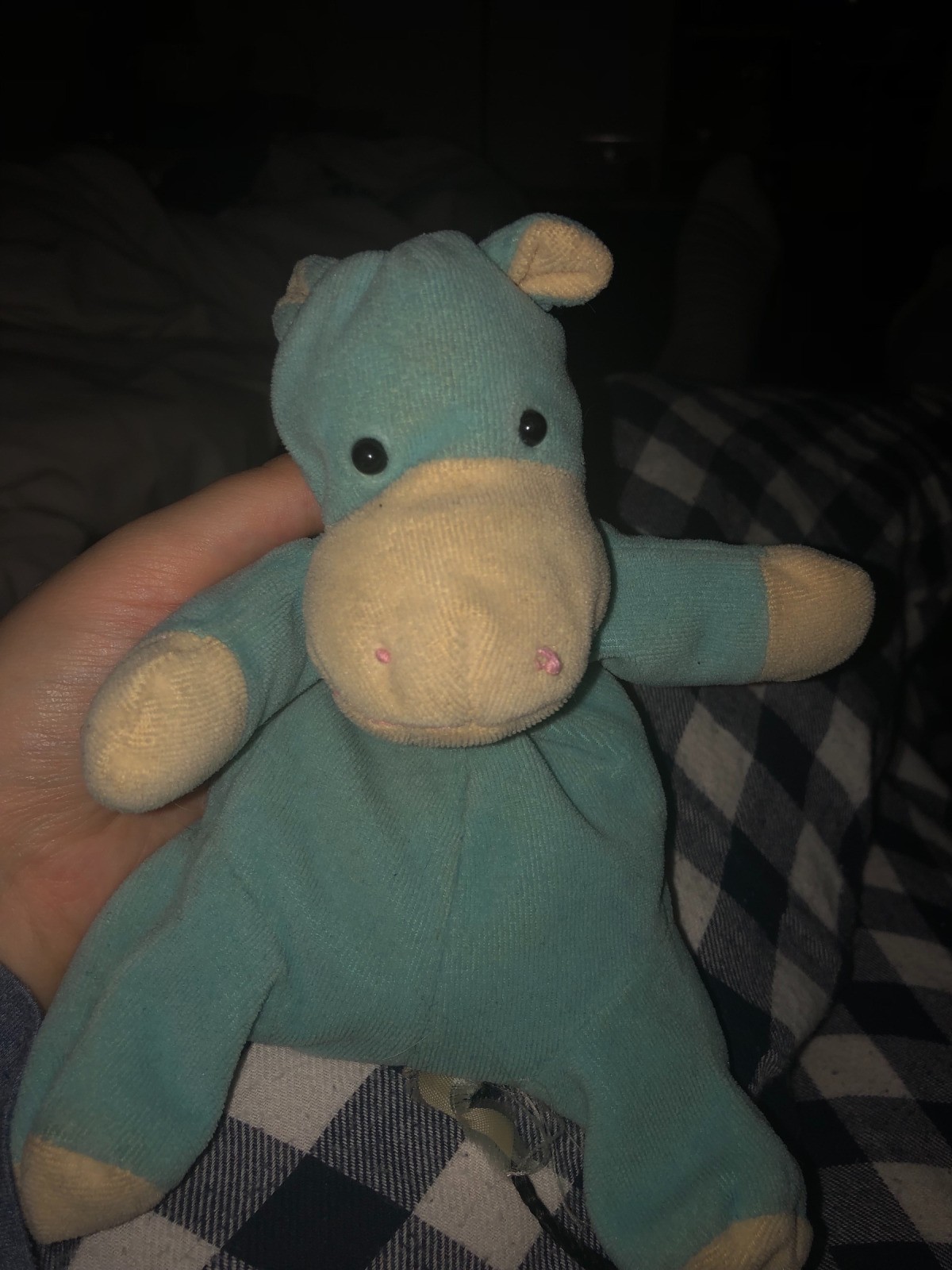 green hippo stuffed animal