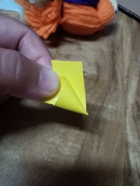 Yarn Bird - roll a strip of felt into a cone shape