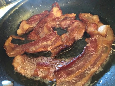 frying bacon