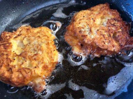 turned Spaghetti Squash Fritters