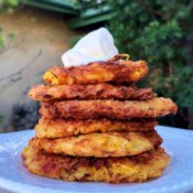 Spaghetti Squash Fritters on plate