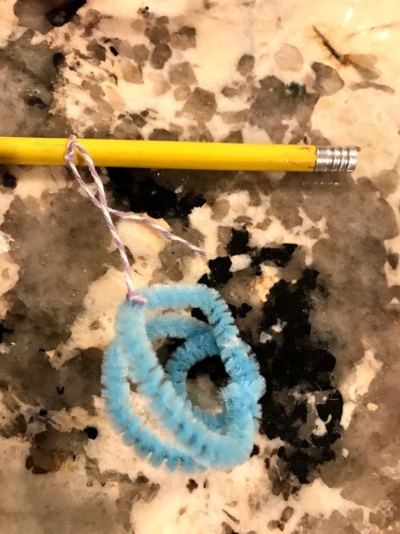 Growing Borax Crystals - suspend from a pencil