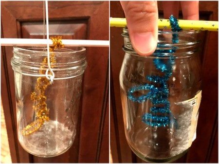 Growing Borax Crystals - or wrap the pipe cleaner around the pencil