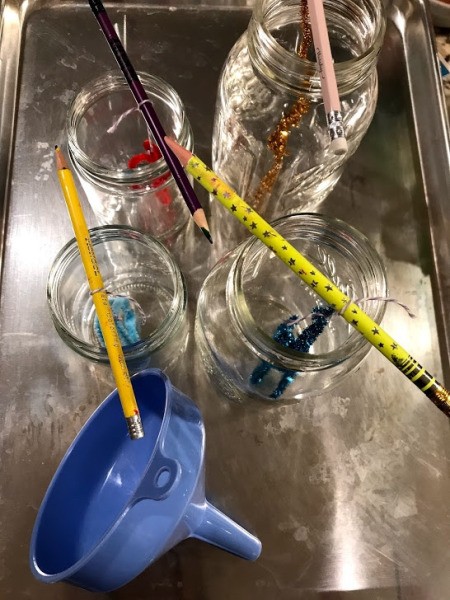 Growing Borax Crystals - shapes and names suspended