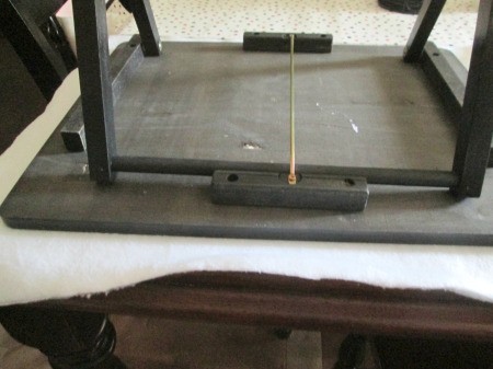 Folding TV Table as a Back To School/Small Space Saver - table upside down on batting