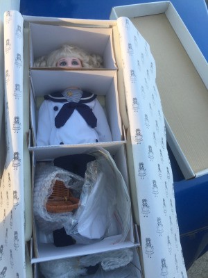 Value of Hillview Lane Porcelain Dolls - doll wearing a sailor suit in the box