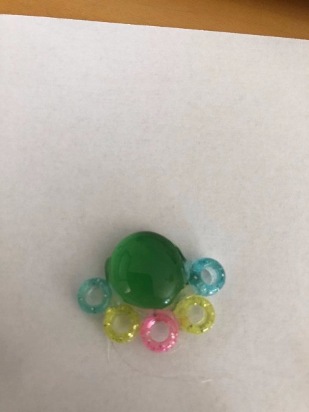 Bead Flower Decor for Garden - half way done