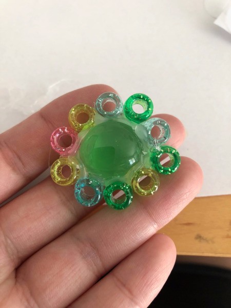 Bead Flower Decor for Garden - beads glued to dome