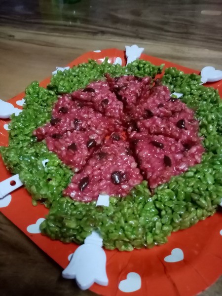 Rice Cereal Summer Snack on plate