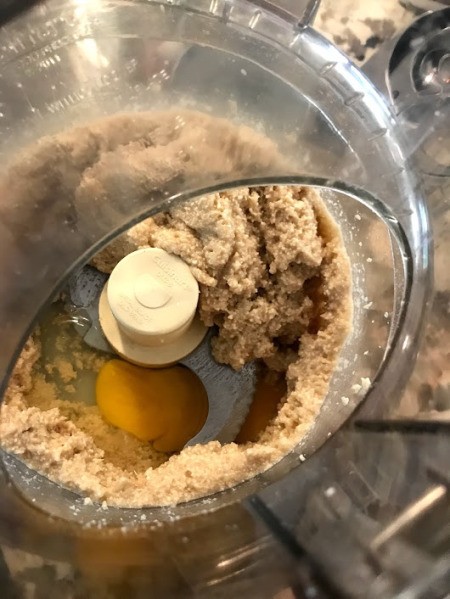 egg added to food processor