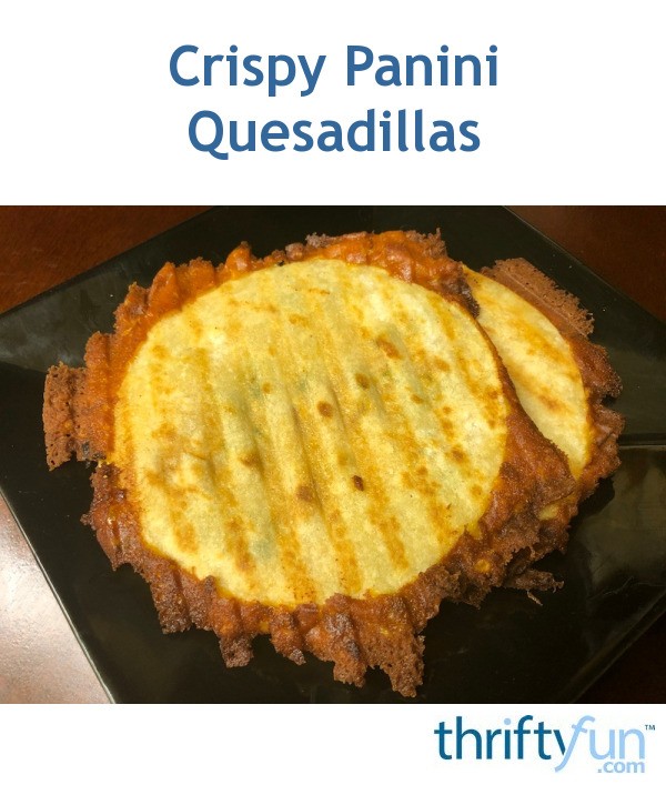 Crispy Panini Quesadillas ThriftyFun