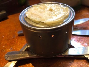 Making Pancakes On a Tin Can - pancake on can top