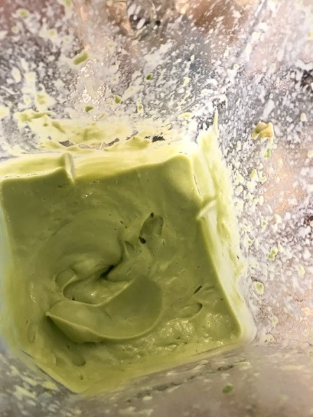 blended Avocado milks & agar syrup