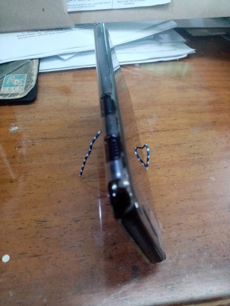 Making a Paper Clip Phone Stand - top down view