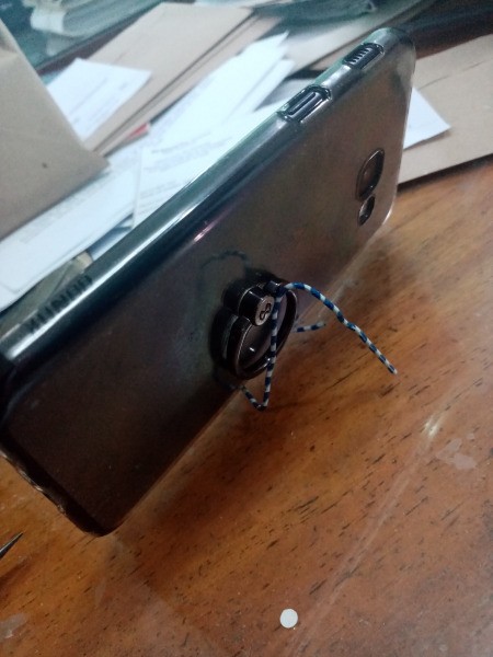 Making a Paper Clip Phone Stand - from the back