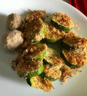 Baked Zucchini on plate