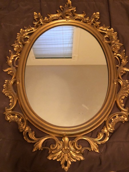 Value of a Bassett Wall Mirror - ornate gold painted frame wall mirror