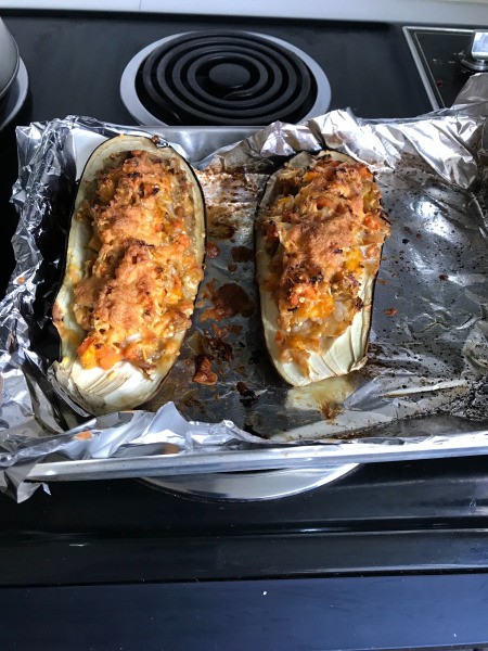 baking Eggplant Boats