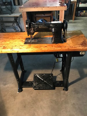 Age of a Singer Industrial Sewing Machine - full view of the machine