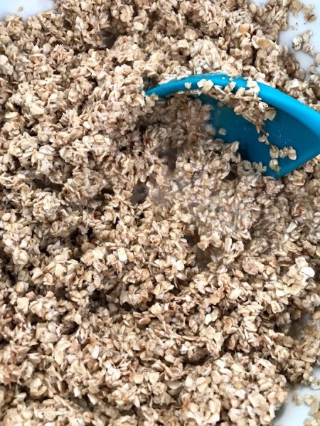 mixed ingredients with milk