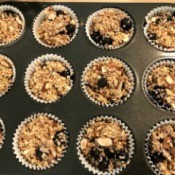 baked Blueberry and Almond Oat Muffins