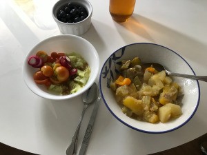 bowl of Ratatouille over brown rice