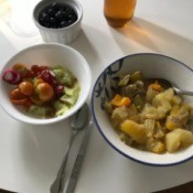 bowl of Ratatouille over brown rice