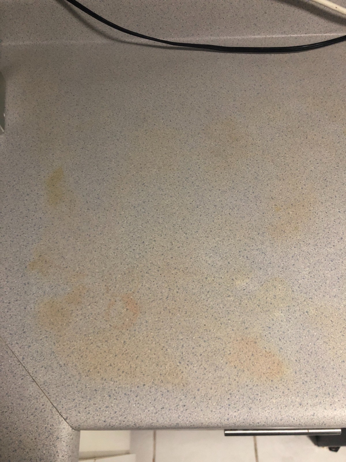 hard water stains on laminate countertops