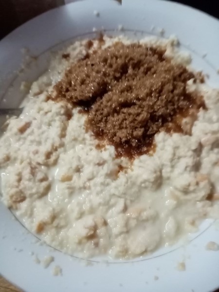 sugar added to batter