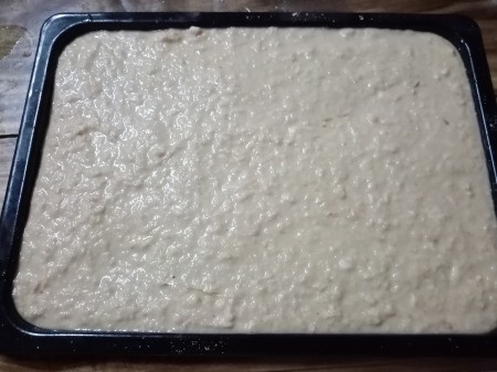 batter in baking tray