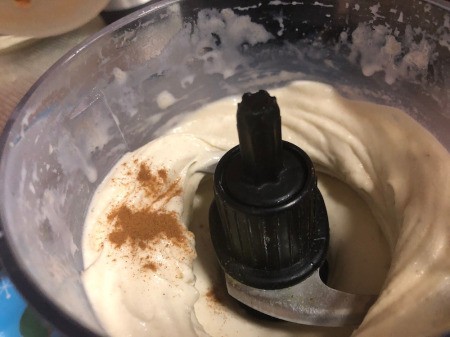blending milk & spices