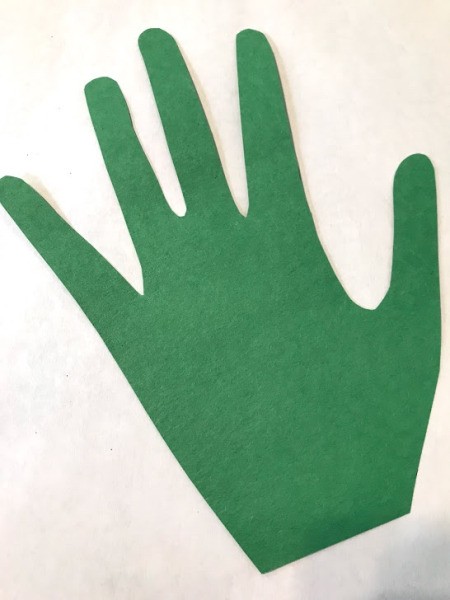 Peacock Popsicle Stick Puppet - larger green cut out