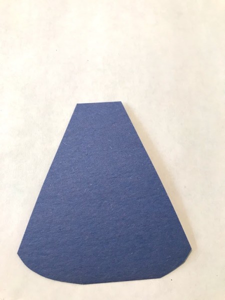 Peacock Popsicle Stick Puppet - cut out a body shape