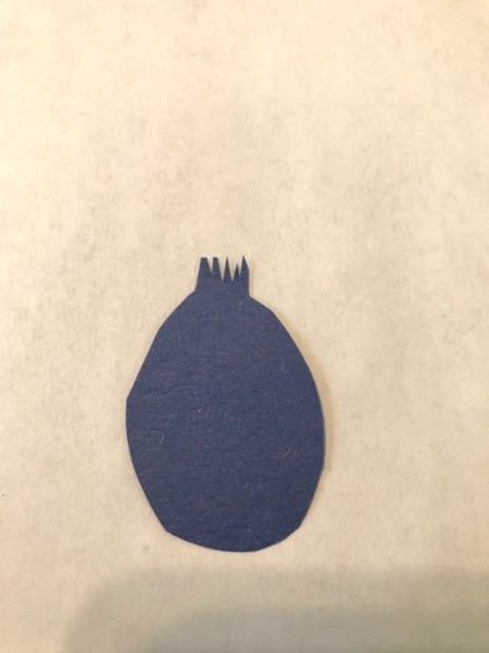 Peacock Popsicle Stick Puppet - head shape