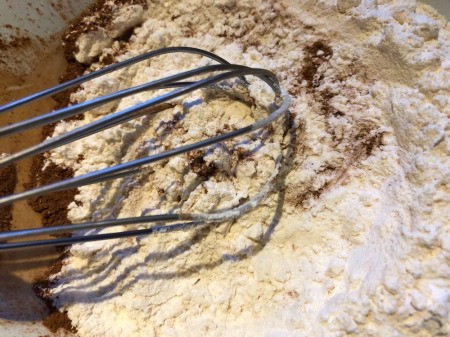 whisking dry ingredients