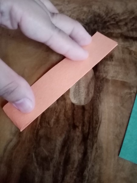 Making a Paper Worm Race Game - folded in half