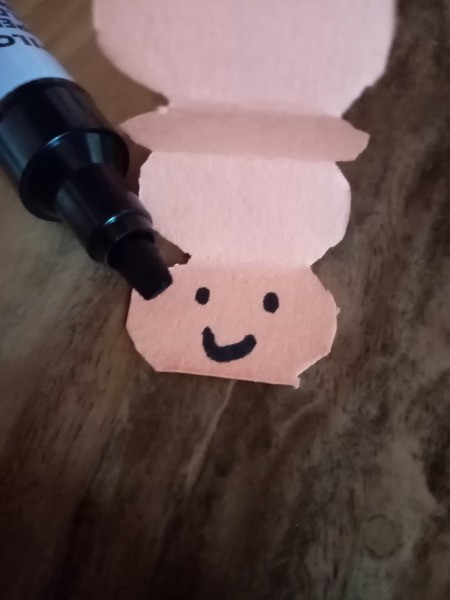Making a Paper Worm Race Game - open and draw on a face